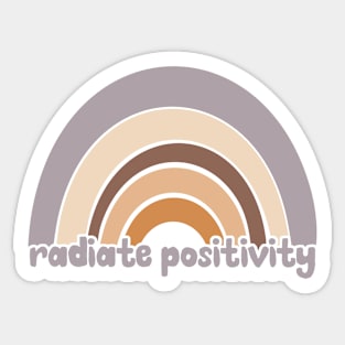 Radiate Positivity Aesthetic Rainbow Sticker